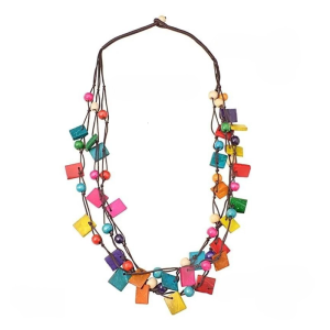 Handmade Colorful Pendant Necklace with Beads in Bohemian Elegant Styles for Trendy Women Ladies Stylish Outfits