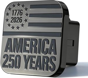 American Flag Hitch Cover CAR-WASH-Safe Rust & UV Resistant