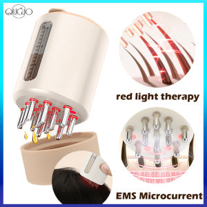 Electric Scalp Applicator EMS Red Light Vibrates Hair Massage Brush Essential Oil Guide Comb Head Massager for Hair Growth Strong Roots