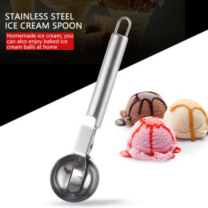 Stainless Steel Ice Cream Ball Spoon Non-Stick Fruit Watermelon Cream Spoon Tool Dessert Spoon Ice Cream Ball Maker