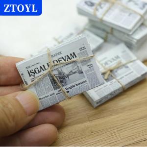[COD]🔥🔥🔥ZTOYL 1 3Pcs Simulation Model Toys 1 12 Dollhouse Miniature Retro English Newspaper Set Home Furniture Accessories Photography Props