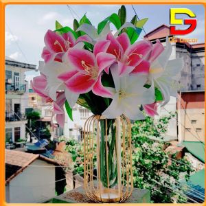 Bình Hoa Ly Cao Cấp Lọ Hoa Decor Phong Cách Bắc Âu Hiện Đại Cao 50cm Trang Trí Phòng Khách Văn Phòng Nhà Hàng DC-145