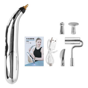 Suolaer 5 Head Electric Pulse Acupuncture Pen Meridian Muscle Healing Electronic Pen Tissue Body Massager