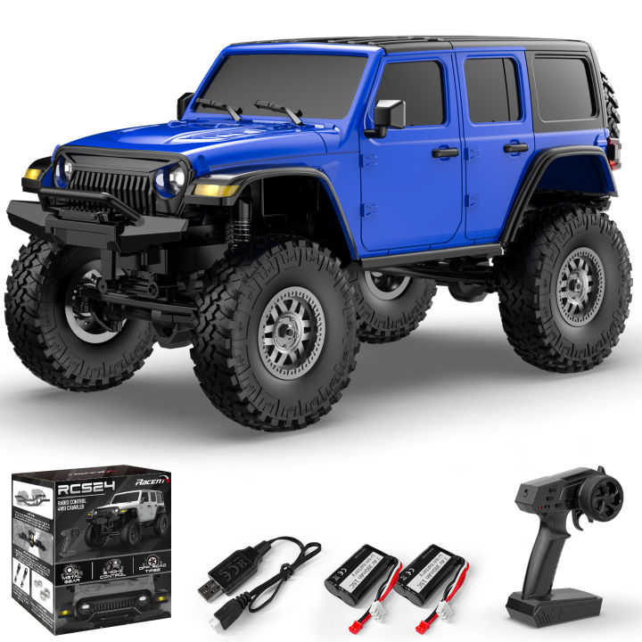 RC Car RCS 24 1:24 4x4 Off Road Crawler Climbing Vehicle All Terrain RC  Monster Truck Remote Control Car with Bright Headlight Batteries  Waterproof