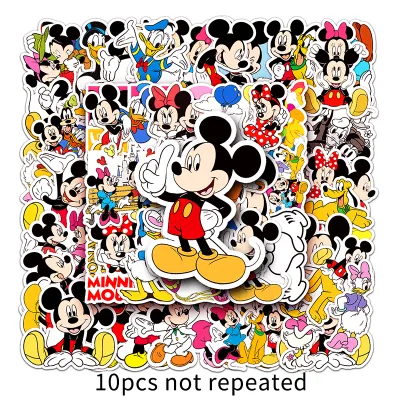 50pcs Disney Mickey Mouse Graffiti Waterproof Sticker Cute Cartoon DIY Decorative Sticker Notebook Laptop