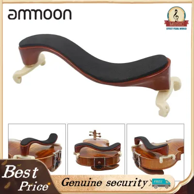 ammoon Violin Shoulder Rest Maple Wood for 3/4 4/4 Violin Fiddle with Cleaning Cloth