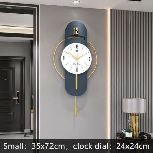 Jam Dinding Simple and Fashion Mute Minimalist Digital Clock Vintage Creative Swing Wall Clock Modern Living room Decorations 挂钟 壁钟