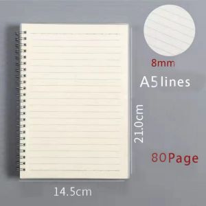 Spiral Diary Writing Notebook For School Student Special Price Relaxed Style Office Grid Blank Line Dot Lining Spring Notebook Transparent Overlay