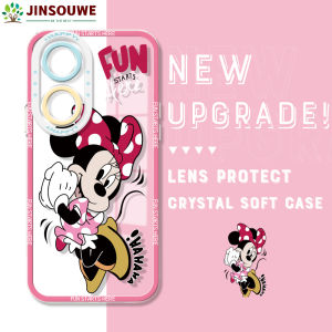 Jinsouwe CellPhone Case For OPPO Reno8 T 5G Reno 8T 5G Phone Case Cartoon Mickey Minnie Crystal View Casing Rubber Soft Back Cover