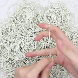 GLdailyToolsMix High Quality White Elastic Rubber Bands Stretchable Sturdy Rubber Rings For Office School Home Dia 20mm 25mm 40mm 50mm