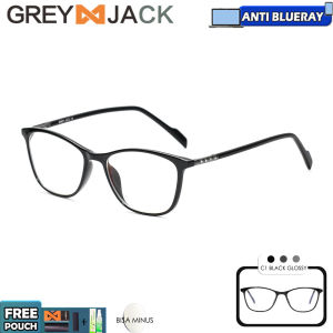 Grey Jack Kacamata Bahan TR90 Fashion Frame Model Kotak Ringan Bisa Minus Antiradiasi Blueray Photocromic 72033