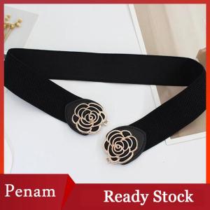 [PAM] Retro Hoa Hình Dạng Khóa Rộng Đàn Hồi Vành Đai Thắt Lưng Cho Phụ Nữ Dresses Vành Đai Thắt Lưng Quần Áo Phụ Kiện Đảng Trang Trí