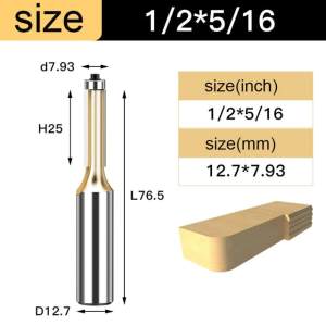 1/2 inch shank long blade straight drill bit extended slotted drill bit CNC milling cutter double edge router drill bit metric tungsten steel woodworking tools