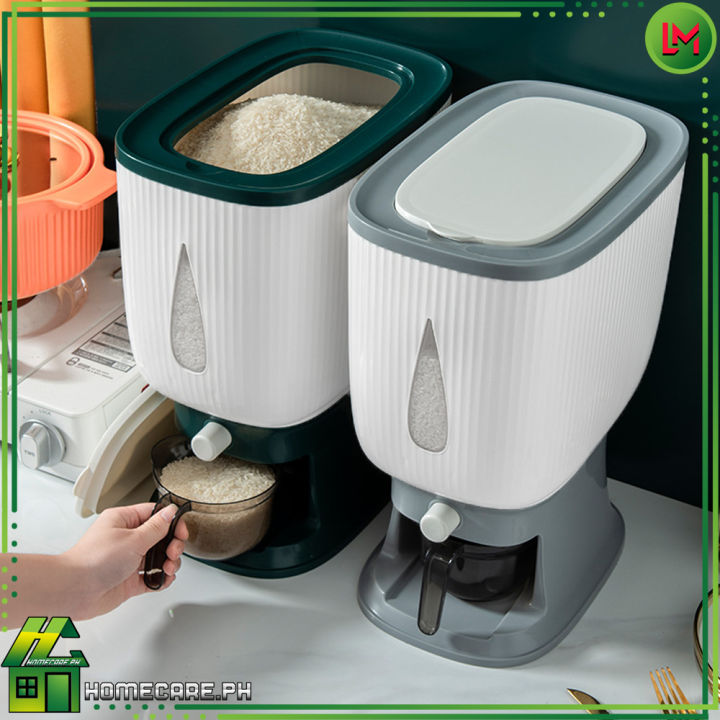 HOMECARE PH. 10KG Rice dispenser and storage with measuring cup ...