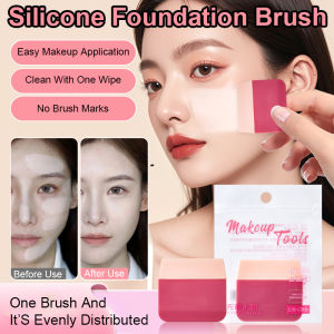 💕Buy 1 Get 1 Free💕Long-lasting flawless makeup foundation brush. Foundation brush/Flawless convenient waterproof and non-slip. Lightweight makeup base. Portable silicone foundation brush