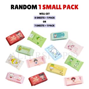 64 Sheets Mini Portable Alcohol Wet Wipes Antibacterial Disinfecting Tissues for Hands Face Baby & Surface Cleaning RO Pure Water Gentle & Refreshing Perfect for On the Go Use