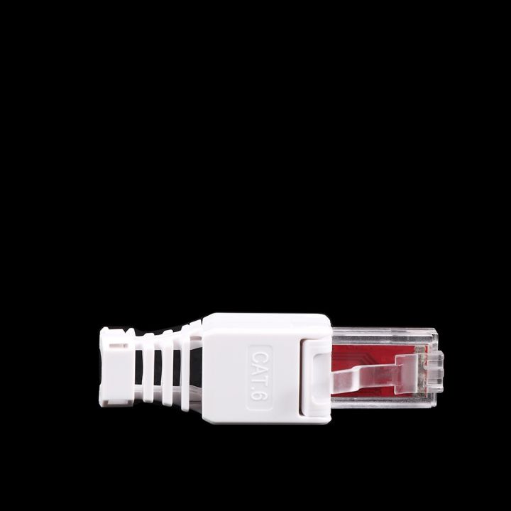 White RJ45 Tool less Connector No Crimp Connectors CCTV Ethernet Cable ...