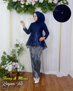 Kebaya Modern Brukat wisuda  pesta bahan tile kebaya Brukat tile remaja Kebaya Lamaran Penganten