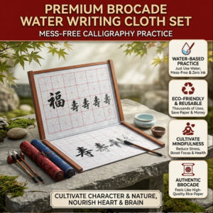 Reusable Water Writing Cloth Calligraphy Practice Mat Eco Friendly No Ink Needed Kids Beginners Learning Tool