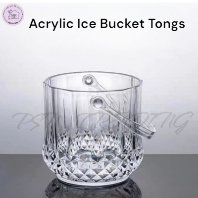 Ice Bucket Plastic with Handle Acrylic / Transparent Ice Bucket for Home
