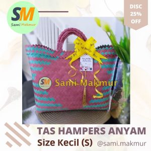 Tas Anyaman Plastik Murah Keranjang Belanja Bingkisan Kecil Small (S) Souvenir Parcel Kotak Snack