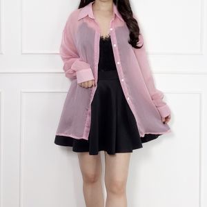 SV 6629 - Luna Sheer Blouse | Silvervogue | Atasan Chiffon Pakaian Kasual Wanita