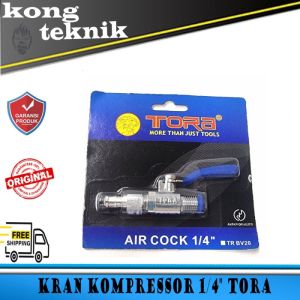 Tora Kran Kompressor 1/4" TR BV20 - Kran Angin - Kran Selang Angin