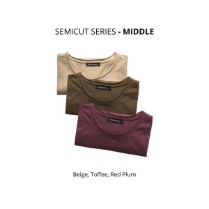 HUMANS - 3PCS BUNDLING ITEM SEMICUT KAOS PRIA BAJU POLOS UNFINISHED T SHIRT LENGAN PENDEK