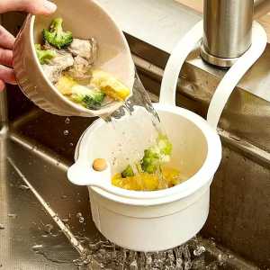 Sink Hanging Strainer Basket Creative Detachable Kitchen Garbage Filter Openable Bottom Cover Easy To Clean Multifunctional Fruit