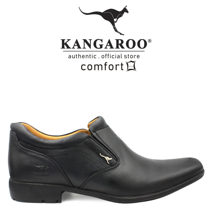 KANGAROO Original Genuine Cow Leather Men Formal Slip On Shoes