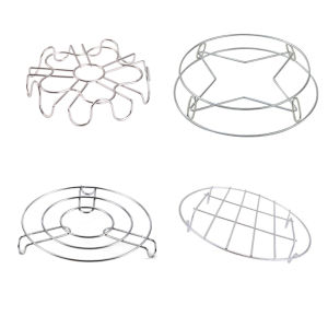 Pot Steaming Tray Microwave Triangular Steaming Rack Stainless Steel Air Fryer Steaming Rack High Leg Anti Scalding Rack Cooking Tray