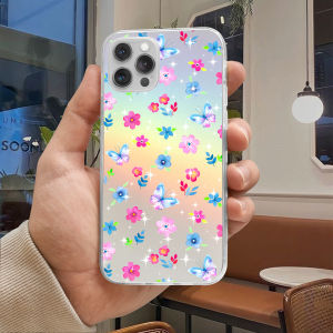Case Hologram Infinix Smart 8 Hot 40i Hot 40 Pro Hot 9 Play Note 30 4g Hot 30i Motif ( 3D BUNGA ) Softcase Hologram Bening Tebal - Clear Case 2MM - Sofkes Hp - Kesing Lucu - Casing Viral