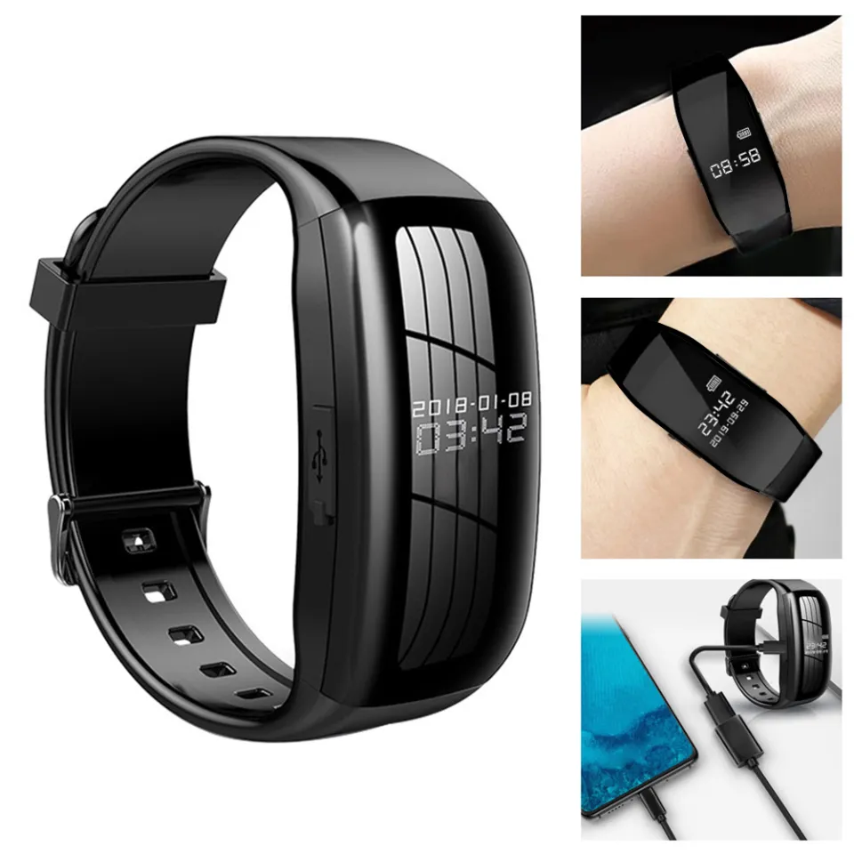 Fitness Bracelet with Hidden Camera 1080P HD Noise Reduction Recording  Bracelet Smart Watch Activity Tracker Sports Watch Mini Camera Up to 256GB