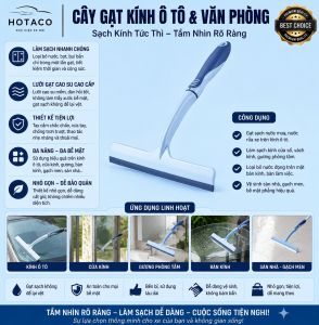 SALE SỐC -Cây gạt kính gạt nước cửa kính ô tô dùng vệ sinh các loại kính sạch sẽ lưỡi silicone cây ABS chắc chắn I HOTACO