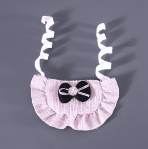 PE-1332 เอี๊ยมและหมวกสัตว์เลี้ยง สุนัข หมา แมว ผ้ากันเปื้อนสัตว์เลี้ยง คุณหนู น่ารัก พร้อมส่ง￼