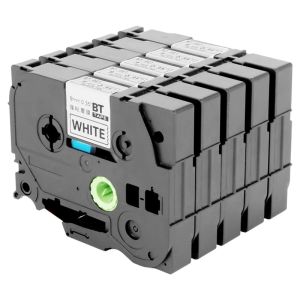 5Pcs Tze-221 9Mm Black On White Tze221 Tz221 Tze 221 Tz Tape For Brother P-Touch Label Maker Printer Laminated Ribbons