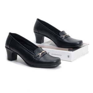 Sepatu Wanita Heels Formal Pantofel Kulit V015