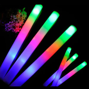 Party Light Bulk Colorful LED Glow Sticks Concert Foam Light Sticks RGB LED Glow Cheer Tube Dark Light Birthday Wedding Party Supplies Halloween Decoration