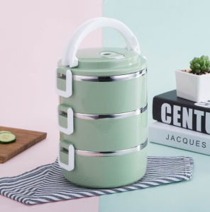 Cặp lồng - Hộp cơm giữ nhiệt inox 3 tầng chống tràn an toàn và tiện lợi