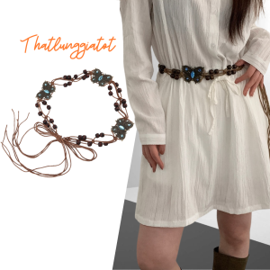 Thắt lưng bện tua rua sợi xích xỏ hạt phong cách Bohemian cho nữ DV117 - Thắt Lưng Giá Tốt