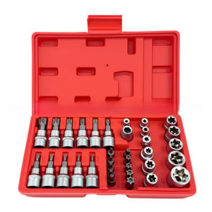 ชุดลูกบล็อก 3/8" 34 ชิ้น ลูกบล็อกเดือยโผล่ E&T 3 หุน เครื่องมือบล็อกดอกพลัมรูปดาว E&T  บล็อก E + บล็อกT บล็อกดาว บล็อกหัวจีบ บล็อกหัวดาว