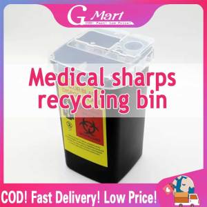 1L Size Medical Plastic Sharps Container Biohazard Needle Disposal Clinical Waste Container Waste Medicinal Box
