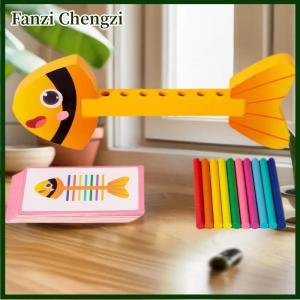 Fanzi 1 Set Wooden Balance Stick Fine Training Game Puzzle Toy Montessori Color Matching Sensory Toys For Boys Girls Birthday Gift