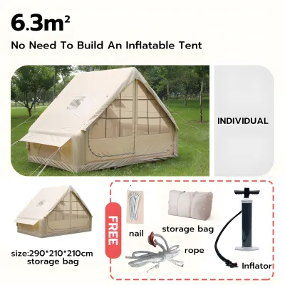 Air Inflatable Tent Outdoor Camping Portable Waterproof Cabin Thickened Family Large Area Tent Magic_Pocket