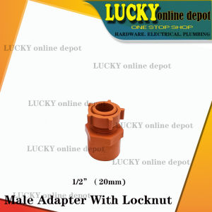MALE ADAPTER WITH LOCKNUT 1/2  3/4 1inch