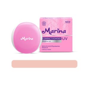 MARINA Compact Powder UV Brighten Up || with UV A & UV B Protection Vitamin E || Bedak Padat Marina