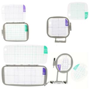 Domestic Sewing Machine Embroidery Hoop Clip on Plastic Embroidery Frame With Alignment Guide for Stitching Project