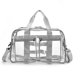 PVC Transparent Travel Duffle Bag Sports Portable Shoulder Crossbody Bags Outdoor Hikking Swimming Clear Shopping Tote Handbag