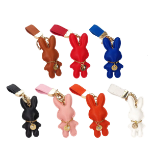 Trendy Rabbit Leather Bag Accessory Contemporary Rabbit Leather Purse Hanging Accessory For Casual Or Social Event