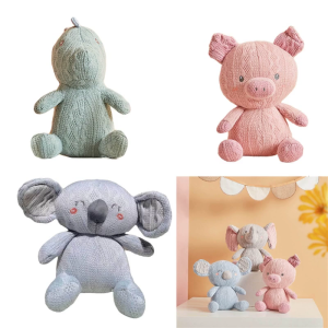 Phim Hoạt Hình Koala/Pig/Dino Hình Dạng Búp bê nhồi bông Cho Trẻ Em Da Thân Thiện xoa dịu đồ chơi khi ngủ Cho Trẻ Em Sinh Nhật Món Quà Giáng Sinh